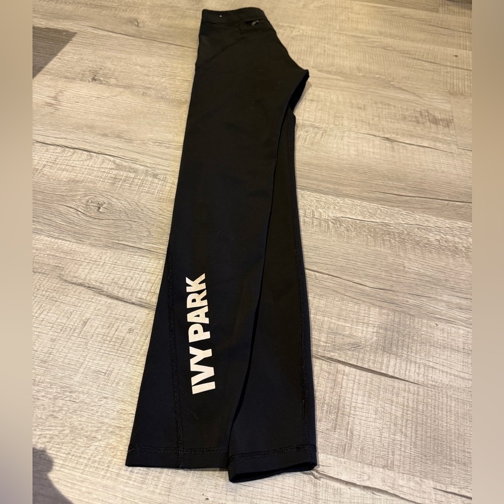 IVY PARK Black Leggings with White Logo
